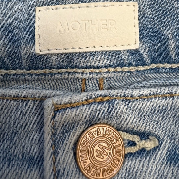 MOTHER The Ditcher Zip Ankle Straight Leg Denim Jean Light as a Feather Size 29 - Picture 10 of 14
